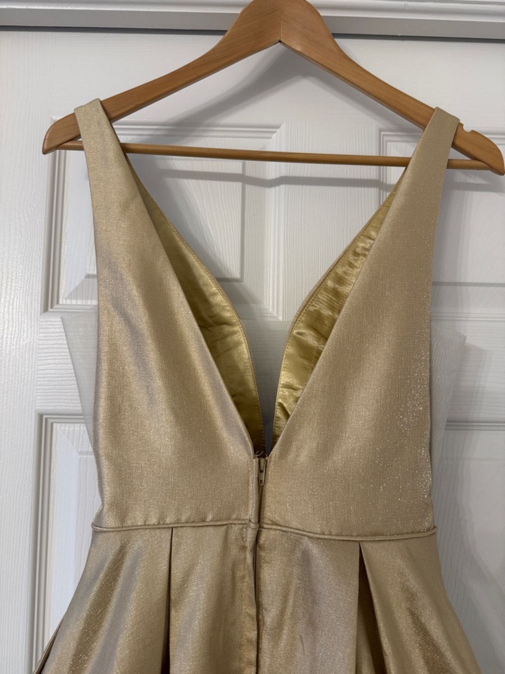Camille La Vie Gold V-Neck Gown - Picture 6 of 10